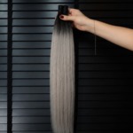 Ombre 1T/Gri gerçek ham saç demeti
